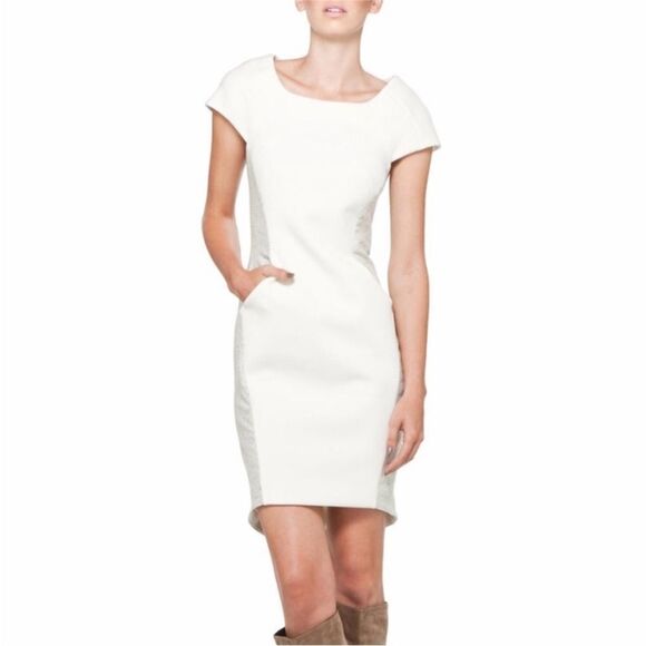 Rag and Bone Cream Sheath Dress with Pockets - Picture 5 of 16